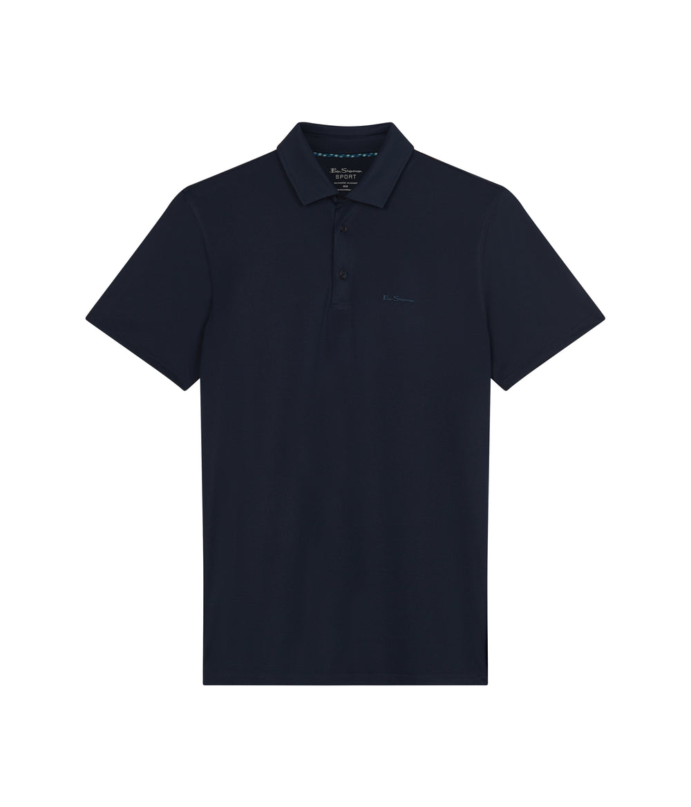 Polos Ben Sherman Solid Air Pique Sports Fit Bleu Marine | VXW-05116152